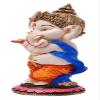 Karigaari India Polyresin Ganesha with Flute Figurine Handcrafted Ganpati Idol Decorative Showpiece for Home Pooja Room Office Spiritual Gift Ganesh Chaturthi Festival Tabletop Statue view 4