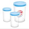 MILTON Storex Clear 5, 7 and 10 Plastic Containers Set of 3 with 3 Lids, (Transparent) view 1
