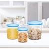 MILTON Storex Clear 5, 7 and 10 Plastic Containers Set of 3 with 3 Lids, (Transparent) view 2