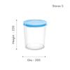 MILTON Storex Clear 5, 7 and 10 Plastic Containers Set of 3 with 3 Lids, (Transparent) view 3
