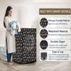 Stylista Washing Machine Cover Compatible for LG 6 kg FH0H3NDNL02 Front Load Floral Printed Pattern view 4