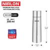 NIRLON Vacuum Flask Stainless Steel 350 ML, Silver view 2