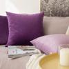 Khooti Velvet Cushion Cover, 12x12 | Purple | Pack of 2 | Solid Plain Soft & Smooth, Decorative Cushion Covers for Living Room, Bedroom, Couches, Chairs, Sofas, Beds & Home Decor view 3