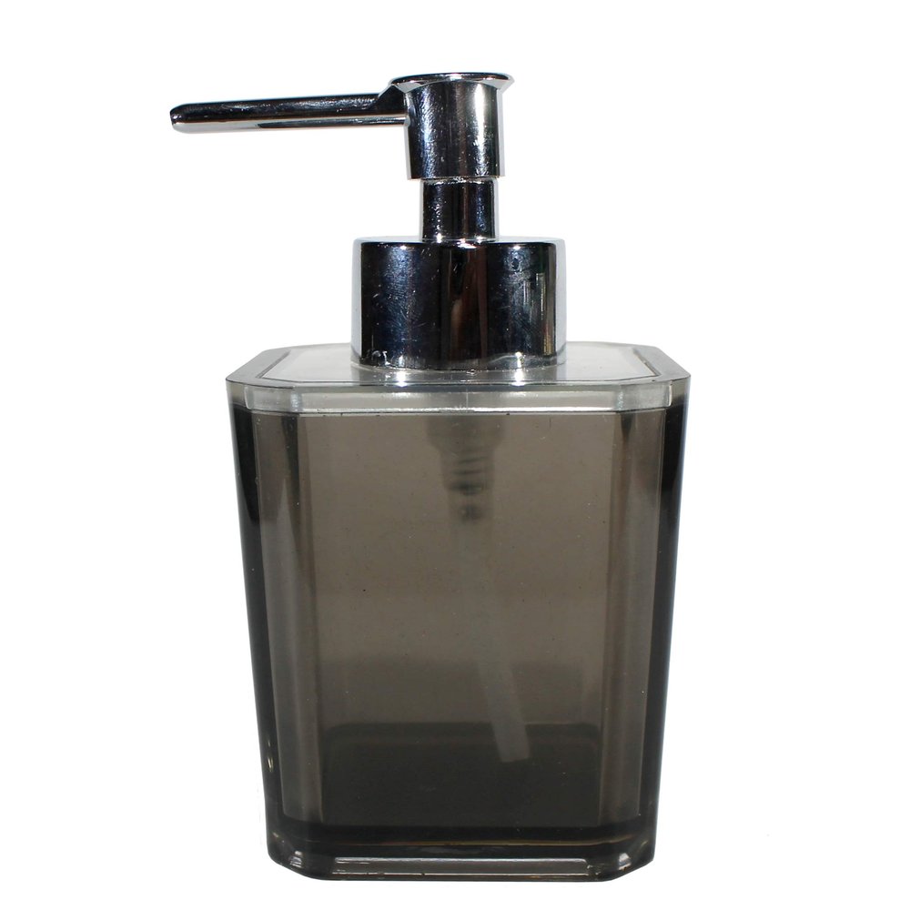 KLEO Soap Dispenser - Made of Acrylic Polymer Soap Dispenser - Luxury Bathroom Accessories Bath Set | Bathroom Accessories | Bath Set | Hand Wash | Liquid Soap Dispenser | Lotion Dispenser (Grey)