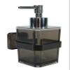 KLEO Soap Dispenser - Made of Acrylic Polymer Soap Dispenser - Luxury Bathroom Accessories Bath Set | Bathroom Accessories | Bath Set | Hand Wash | Liquid Soap Dispenser | Lotion Dispenser (Grey) view 3