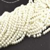 The Design Cart Cream Spherical Glass Pearl (6 mm) (1 String) - for Jewellery Making, Beading, Art and Craft view 1