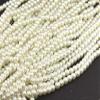 The Design Cart Cream Spherical Glass Pearl (6 mm) (1 String) - for Jewellery Making, Beading, Art and Craft view 2