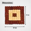 Yellow Weaves 4 Piece Wooden Coasters or Pan Pot Holder Heat Insulation Pad- 17 X 17 CM view 4