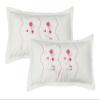 Rj Products Microfiber Embroidery Pillow Covers Set of 6 Piece Luxury Embroidery (Multi_White) view 2