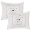 Rj Products Microfiber Embroidery Pillow Covers Set of 6 Piece Luxury Embroidery (Multi_White) view 4