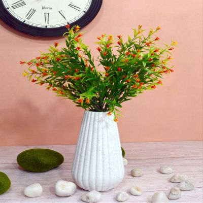 DecoreBugs' Pair of Artificial Flower Bunches (Set of 2) Grass Flower -Without Pot(Height 30 cms / 12 inchs) Artificial Plants for Home Decor, Home Decor Items for Living Room