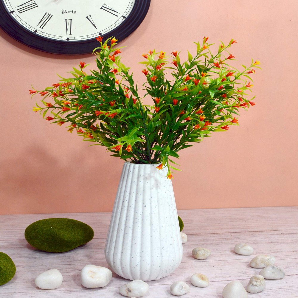 DecoreBugs' Pair of Artificial Flower Bunches (Set of 2) Grass Flower -Without Pot(Height 30 cms / 12 inchs) Artificial Plants for Home Decor, Home Decor Items for Living Room