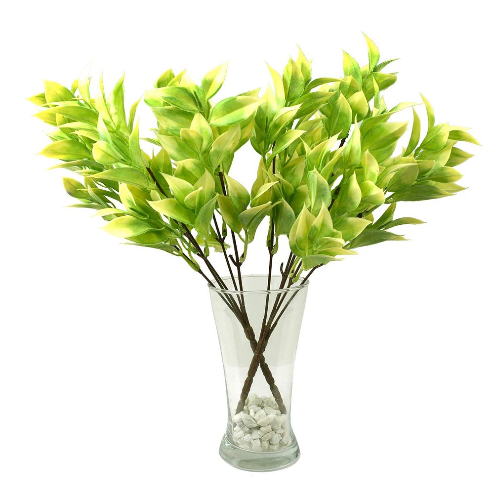 DecoreBugs Pair of Latex Artificial Plant Bunches Without Pot (Multicolour, Height 30 cms / 12 Inches) - Set of 2