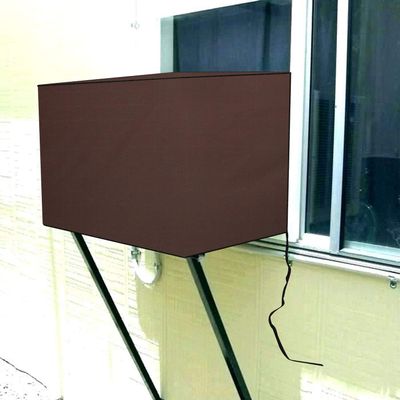 Stylista Window ac Cover 2 ton Waterproof and dustproof Polyester Coffee Color