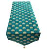 VIREO- Art Silk Jacquard Table Runner 12" X 70" 1 Pc (Sea Green) view 1