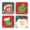 TheYaYaCafe Christmas Gifts Santa Bear Decoration Ball Acrylic Printed Table Coasters for Dining Table - Set of 4 view 1