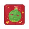 TheYaYaCafe Christmas Gifts Santa Bear Decoration Ball Acrylic Printed Table Coasters for Dining Table - Set of 4 view 3