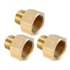 uxcell Brass Pipe Fitting, Adapter, 1/4 PT Male x 3/8 PT Female Coupling 3pcs view 1