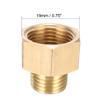 uxcell Brass Pipe Fitting, Adapter, 1/4 PT Male x 3/8 PT Female Coupling 3pcs view 3