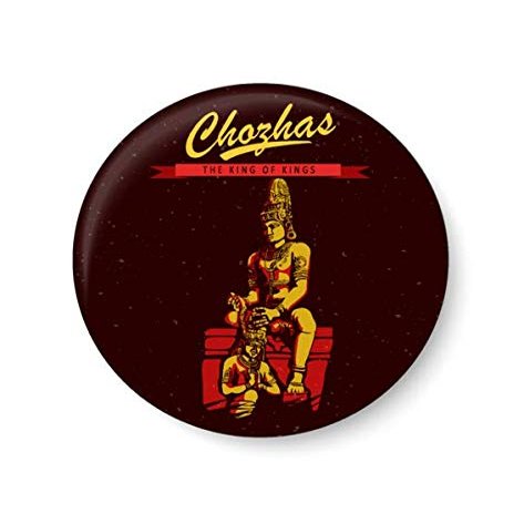 PEACOCKRIDE The King of Kings - The Chozhas Fridge Magnet (Metal, Multicolour, 75mm)
