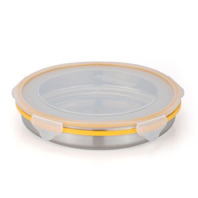 STEELLOCK Stainless Steel Airtight Container with Lid | Leakproof, BPA-Free, Durable Kitchen Storage | Multipurpose Food Storage Containers for Kitchen | SL-1600-set of 1, 1000ml each, Yellow