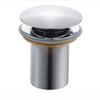 Aquieen Ceramic Pop-Up Waste Coupling White  Premium Brass Drain Stopper for Basins (5", Chrome) view 1
