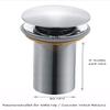 Aquieen Ceramic Pop-Up Waste Coupling White  Premium Brass Drain Stopper for Basins (5", Chrome) view 2
