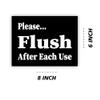 SIGN EVER Please Flush After Each Use Sign Sticker Bathroom Toilet Signage Hotel Business (8w X 6h inch) view 3