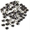 The Design Cart Black Round Glass Stones with Hook (38 ss / 8 mm) (1 Gross) - for Jewellery Making, Embroidery, Apparels, Beading, Art and Craft view 2