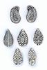 ANHANDICRAFTS Wooden Printing Stamp |Wooden Printing Blocks | Textile Printing Blocks | Block Printing Stamp |Stamp for Printing | (Size: 3 to 2 inches Set of 7 pcs) view 1