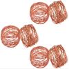 SKAVIJ Handmade Twisted Wire Mesh Napkin Rings Holders Decor Dinner Party Wedding Thanksgiving Christmas Gathering (Copper 6pcs) view 1