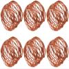 SKAVIJ Handmade Twisted Wire Mesh Napkin Rings Holders Decor Dinner Party Wedding Thanksgiving Christmas Gathering (Copper 6pcs) view 4