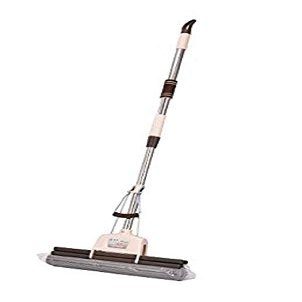 N M Z Fiber, Sponge with Stainless Steel Pole PVA Mop with Super Absorbent Sponge Head for Home Floor Cleaning Suitable for Kitchen Home Telescopic Handle Mop (92x27x6 cm, Multicolour)