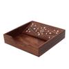 UniqueKrafts Carved Wooden Tissue Paper Holder - 7 x 7 Inch Napkin Holder for Table - Elegant Dining Table Accessories - Decorative and Functional Wooden Napkin Stand view 2