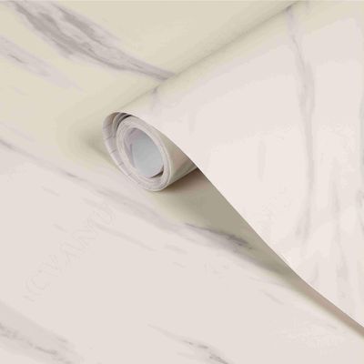 KREEPO White Granite Look Marble Gloss Film Vinyl Self Adhesive Counter Top Peel and Stick Door Wardrobe Desktop PVC Wall Papers Wall Decal (CV)382 12''x150''inch
