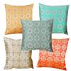 VIREO Art Silk Cushion Cover with Zipper (Multicolour, 12X12-inch) Set of 5 view 1