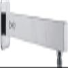 ESTYLO BRAND - Stainless Steel Bend Shower With Wall Flange - Ultra Thin 6"x 6" Inches Bend Shower With Sillicon Nozzle - Chrome Finished Item (SANDWICH COLLECTION) Cat No-3532 view 3
