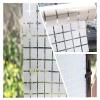 KREEPO Privacy Window Film 2 Inch Chek Designs Frosting Film Window Sticker Frosted Vinyl Sheets for Front Door/Bathroom/Sidelight/Small Windows, 12''x84'' view 2