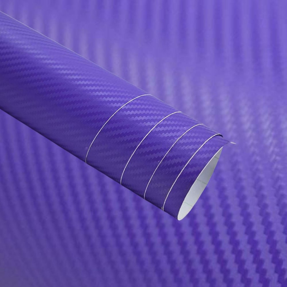 CVANU Self Adhesive Purple Carbon Waterproof Old Furniture Vinyl Stickers Wooden Door Wardrobe Wall Papers Cv31 24' x100 Inch