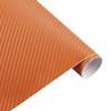 CVANU Self Adhesive Orange Carbon Wallpaper Waterproof Old Furniture Vinyl Stickers Wooden Door Wardrobe Wall Papers Cv22 24''x84''inch view 3