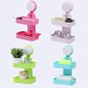 PYU 1PC Double Layer Plastic Plates Soap Strong Suction Cup Bath Holder Vacuum Wall Soap Box Dispenser Tray Drain Kitchen Tools view 3