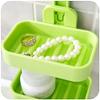 PYU 1PC Double Layer Plastic Plates Soap Strong Suction Cup Bath Holder Vacuum Wall Soap Box Dispenser Tray Drain Kitchen Tools view 4