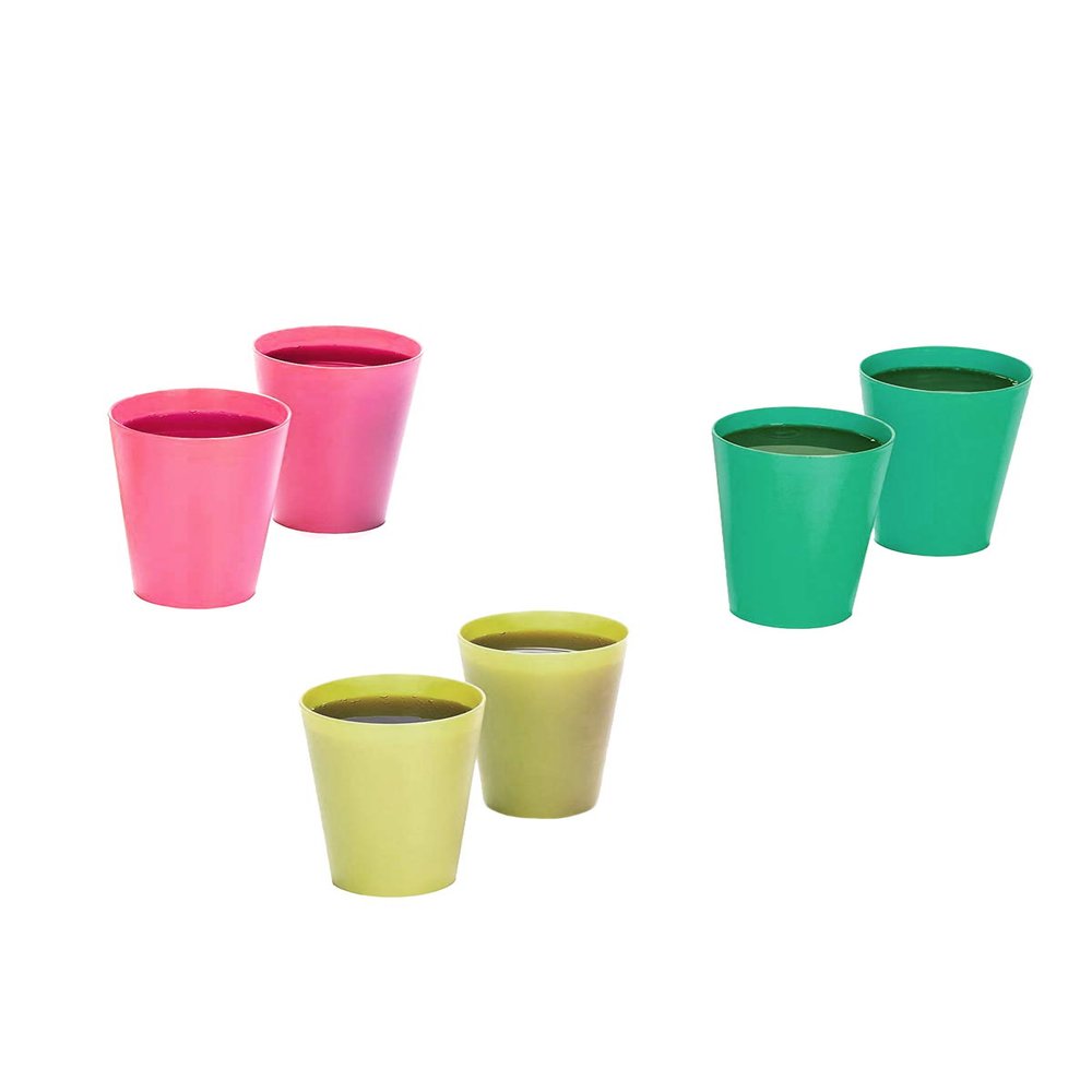 InddusHome Polycarbonate Water/Juice Glass - 6 Pieces, Multicolour, 300 ml