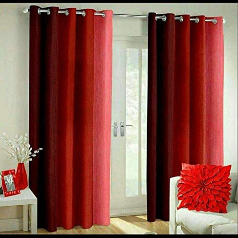 Inira Trendz Patta Modern Eyelet Window 2 Piece (Multicolour, 4x5ft)