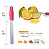 Baskety Lemon Zester & Cheese Grater 13 Inch Stainless Steel Zester with Protective Cover Ginger, Garlic, Fruits & Vegetables (Red) view 2