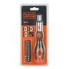 BLACK+DECKER BDHT68127 10-in-1 Ratchet Handle Screwdriver With Interchangeable Bits - 24 cm - Pack of 10: SL3, SL5, SL6, Ph0, Ph1, 2xPh2, PZ1, PZ2, PZ3 view 1
