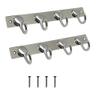VOLO Premium 4 Pin Chrome/Glossy Cloth Hanger, Wall Door Hooks Rail for Hanging Clothes, Bathroom Towel Hook Set. (Pack of 2) view 1
