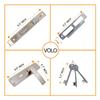 VOLO Security Mortise Lock Handle Set, Door Lock, Complete with Lock,8"/200mm, Silver Satin Finish, for Door Hardware view 2