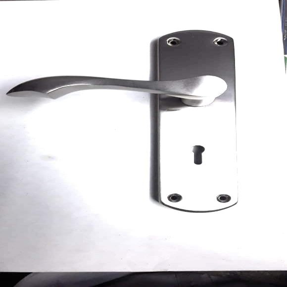 VOLO Silver Satin Finish Mortise Door Lock with 70mm Lock Body and Keys for Home and Offices (Silver Satin Finish)