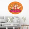 Paper Plane Design Lord Ganesha Ganpati ji 50 cm x 50 cm Wall Sticker Colourful for Diwali view 1